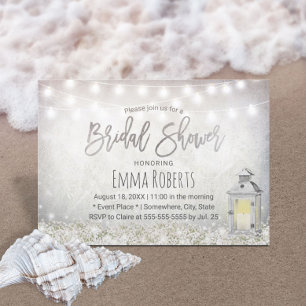 Elegant White Lantern Rustic Floral Vrijgezellenfe Kaart
