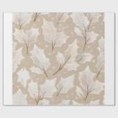 Elegant white leaf wrapping papier | Minimal Botan (Vlak)