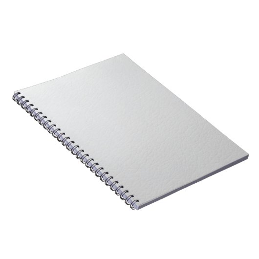 Elegant White Leather Texture Writing Notebook Notitieboek (Rechterzijde)