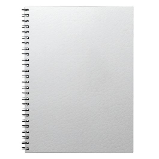 Elegant White Leather Texture Writing Notebook Notitieboek (Voorkant)