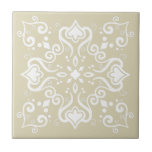 Elegant White Light Beige Azulejo Pattern A01c Tegeltje<br><div class="desc">Stijlvol Elegant Chic Azulejo Portugees mediterraan Traditioneel stijlvol Matig patroon keramisch tegel wit op een lichtbeige zandgele achtergrond. Ideaal voor intern ontwerp of backsplash. Voor andere kleurenvariaties contacteer de ontwerper. U kunt controleren hoe het patroon eruit ziet wanneer de tegels op deze link worden samengevoegd: https://www.zazzle.com/azulejo_white_purple_pattern_a01c_scrapbook_paper-256155449889751834</div>
