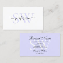 Elegant White Light Pastel Baby Blue met Initialen