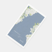 Elegant White Lilacs Periwinkle Custom Guest Servet (Hoek)