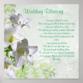 Elegant White Lilies Apache Wedding Blessing Poster (Voorkant)