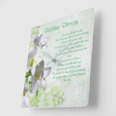 Elegant White Lilies Apache Wedding Blessing Vierkante Klok (Hoek)