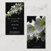 Elegant White Lilies Business/Profile Card Visitekaartje (Voorkant / Achterkant)