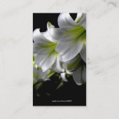 Elegant White Lilies Business/Profile Card Visitekaartje (Achterkant)