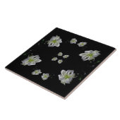 Elegant White Lilies Floral Tegeltje (Zijkant)