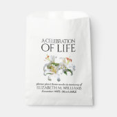Elegant White Lilies Memorial Seed Packet Bedankzakje (Voorkant)
