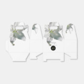 Elegant White Lilies Wedding Bedankdoosjes (Uitgevouwen)