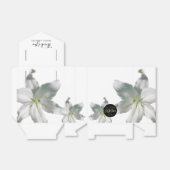 Elegant White Lilies Wedding Bedankdoosjes (Uitgevouwen)