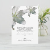 Elegant White Lilies Wedding Hartelijk dank Bedankkaart (Staand voorkant)
