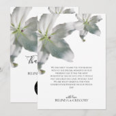 Elegant White Lilies Wedding Hartelijk dank Bedankkaart (Voorkant / Achterkant)
