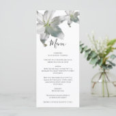 Elegant White Lilies Wedding Menu (Staand voorkant)