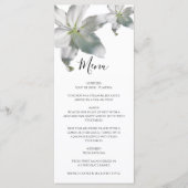 Elegant White Lilies Wedding Menu (Voorkant)