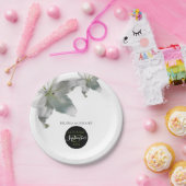 Elegant White Lilies Wedding Papieren Bordje (Feest)