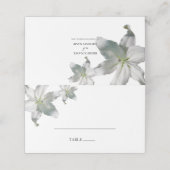 Elegant White Lilies Wedding Place Card Plaatskaartje (Buitenkant ongevouwen)