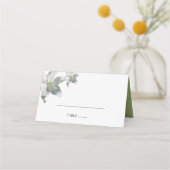 Elegant White Lilies Wedding Place Card Plaatskaartje (Voorkant)