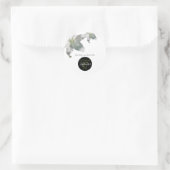 Elegant White Lilies Wedding Ronde Sticker (Tas)