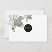 Elegant White Lilies Wedding RSVP Kaarten Kaartje (Achterkant)