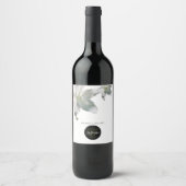 Elegant White Lilies Wedding Wijn Etiket (Voorkant)