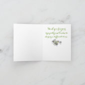 Elegant White Lily Flowers Sympathie Hartelijk dan Kaart (Binnen)