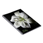 Elegant White Lily Notitieboek *personalize* (Rechterzijde)
