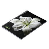 Elegant White Lily Notitieboek *personalize* (Linkerzijde)