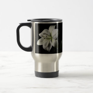 Elegant White Lily Travel Mug Reisbeker