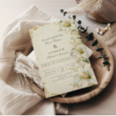 Elegant White Lily Wedding Kaart