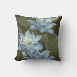Elegant White Lotus Acryllic Artwork | Kussen