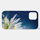 Elegant White Lotus Blue Case-Mate iPhone Case (Achterkant (horizontaal))
