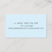 Elegant White Lotus Blue Yoga Instructor Visitekaartje (Achterkant)