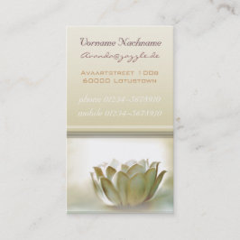 Elegant White Lotus Business Card Visitekaartje