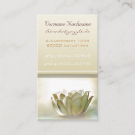 Elegant White Lotus Business Card Visitekaartje