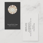 Elegant White Lotus Flower Mandala Visitekaartje (Voorkant / Achterkant)