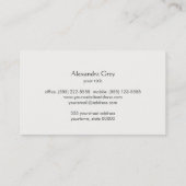 Elegant White Lotus Flower Mandala Visitekaartje (Achterkant)