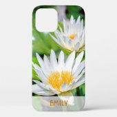 Elegant White Lotus Flower Name Persoonlijk Case-Mate iPhone Case (Achterkant)
