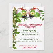 Elegant White Lotus Pumpkins Thanksgiving Dinner Kaart (Voorkant)