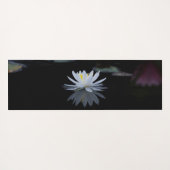 Elegant White Lotus, zwart Yogamat (Achterkant (horizontaal))