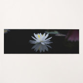 Elegant White Lotus, zwart Yogamat (Voorkant (horizontaal))