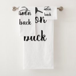 Elegant White Love je to moon and back Bad Handdoek