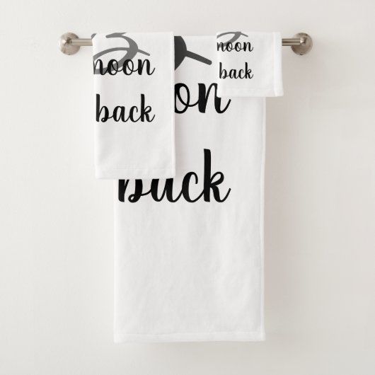 Elegant White Love je to moon and back Bad Handdoek (Insitu)