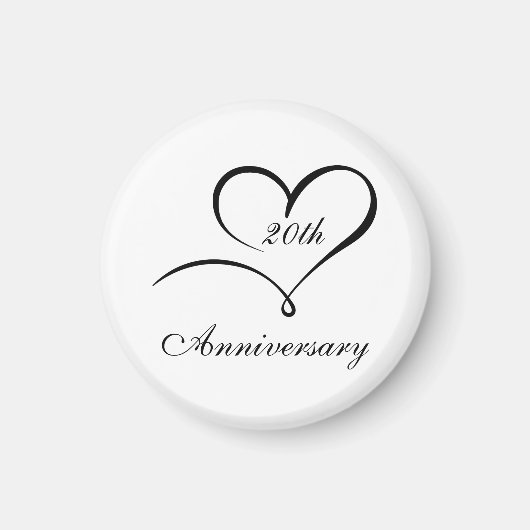 Elegant White Magnet Keepsake for Anniversary Gift (Voorkant)