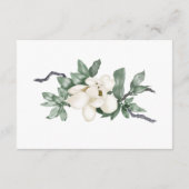 Elegant White Magnolia Blossom Reception Informatiekaartje (Achterkant)