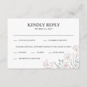 Elegant White Magnolia Eucalyptus RSVP Informatiekaartje (Voorkant)