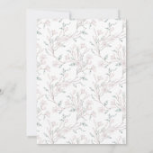 Elegant White Magnolia Floral Wedding Invitation Kaart (Achterkant)