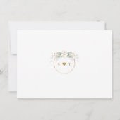 Elegant White Magnolia Roos Gold Wedding Save The Date (Achterkant)
