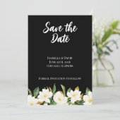 Elegant White Magnolia Save The Date (Staand voorkant)