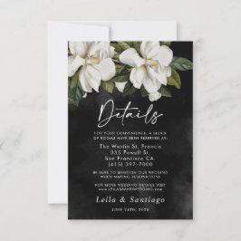Elegant White Magnolia Wedding Details Kaart